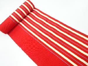 アンティーク　縞模様織出し帯地反物